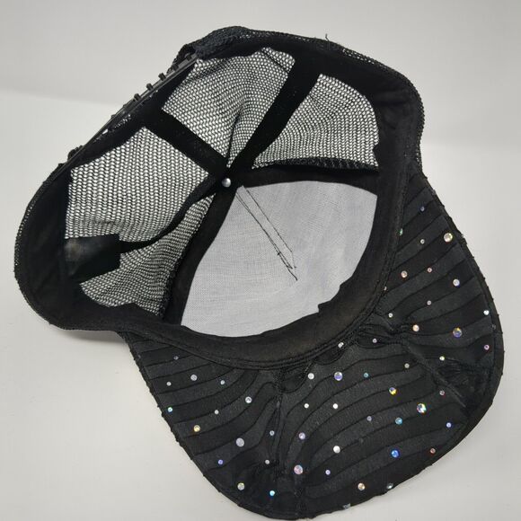 Something Special LA Snapback Trucker Hat Black OS Adjustable Sequin Mesh Back - Picture 6 of 8